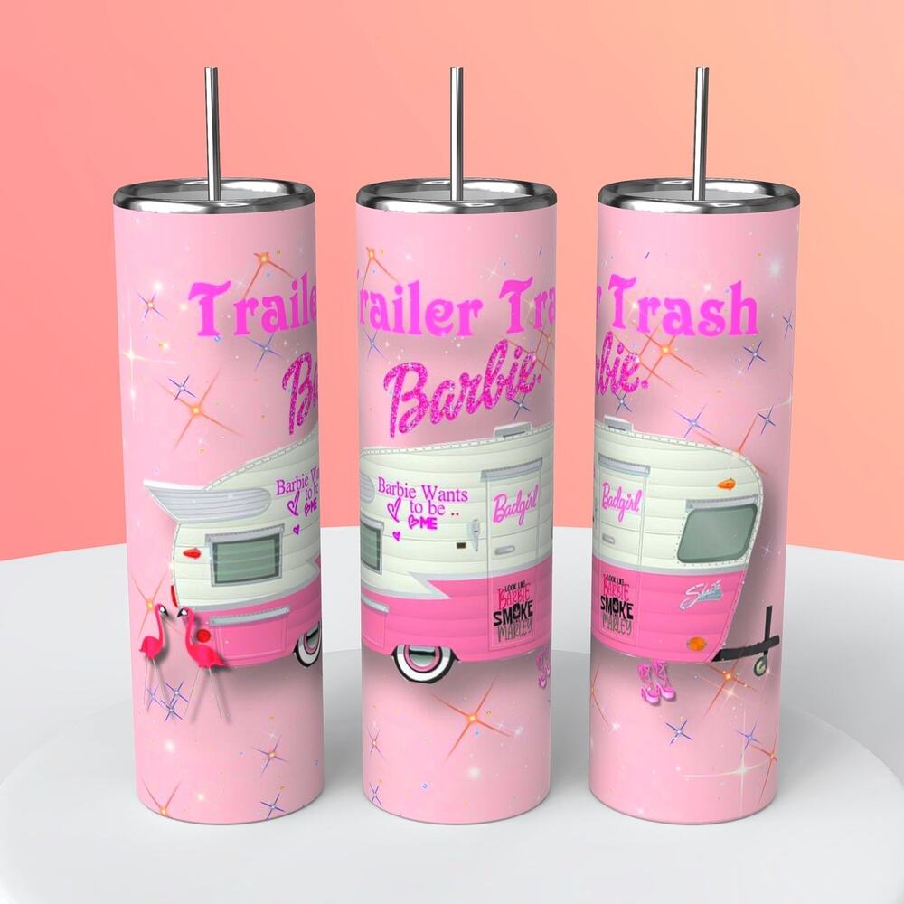 Trailer trash Barbie 20oz tumbler